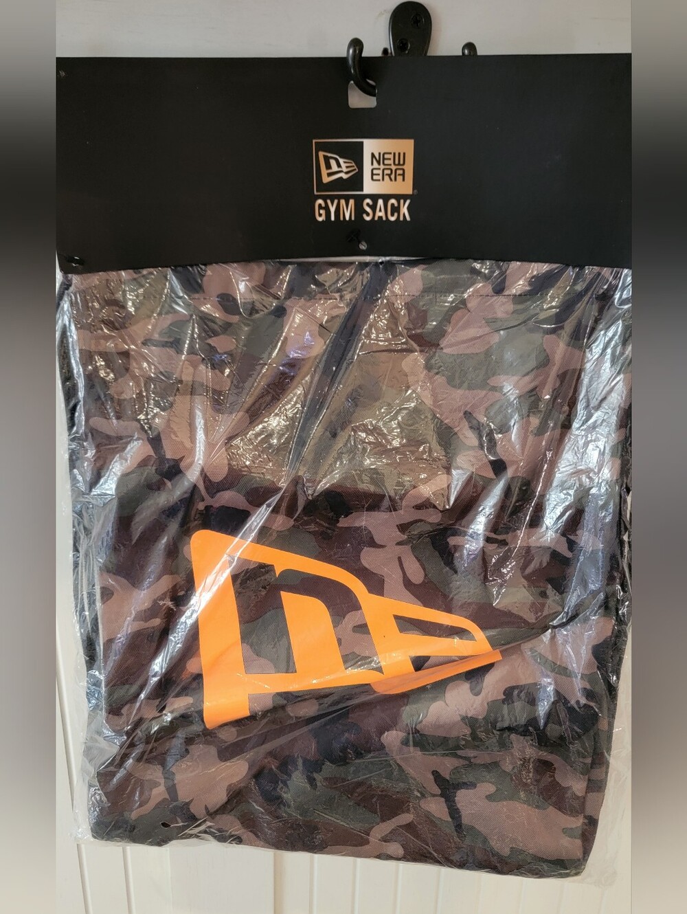 New Era Camo Gym Sack with Bold Logo
